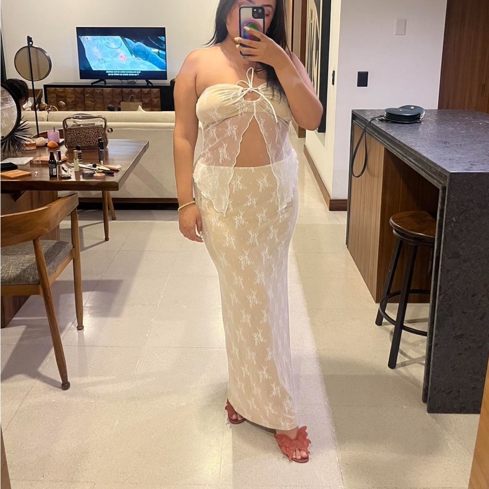 Princess Polly Cream Lace Skirt Set